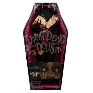 Rare Mezco Living Dead Dolls Isaac Scarecrow Doll Series 20 Coffin Box Horror